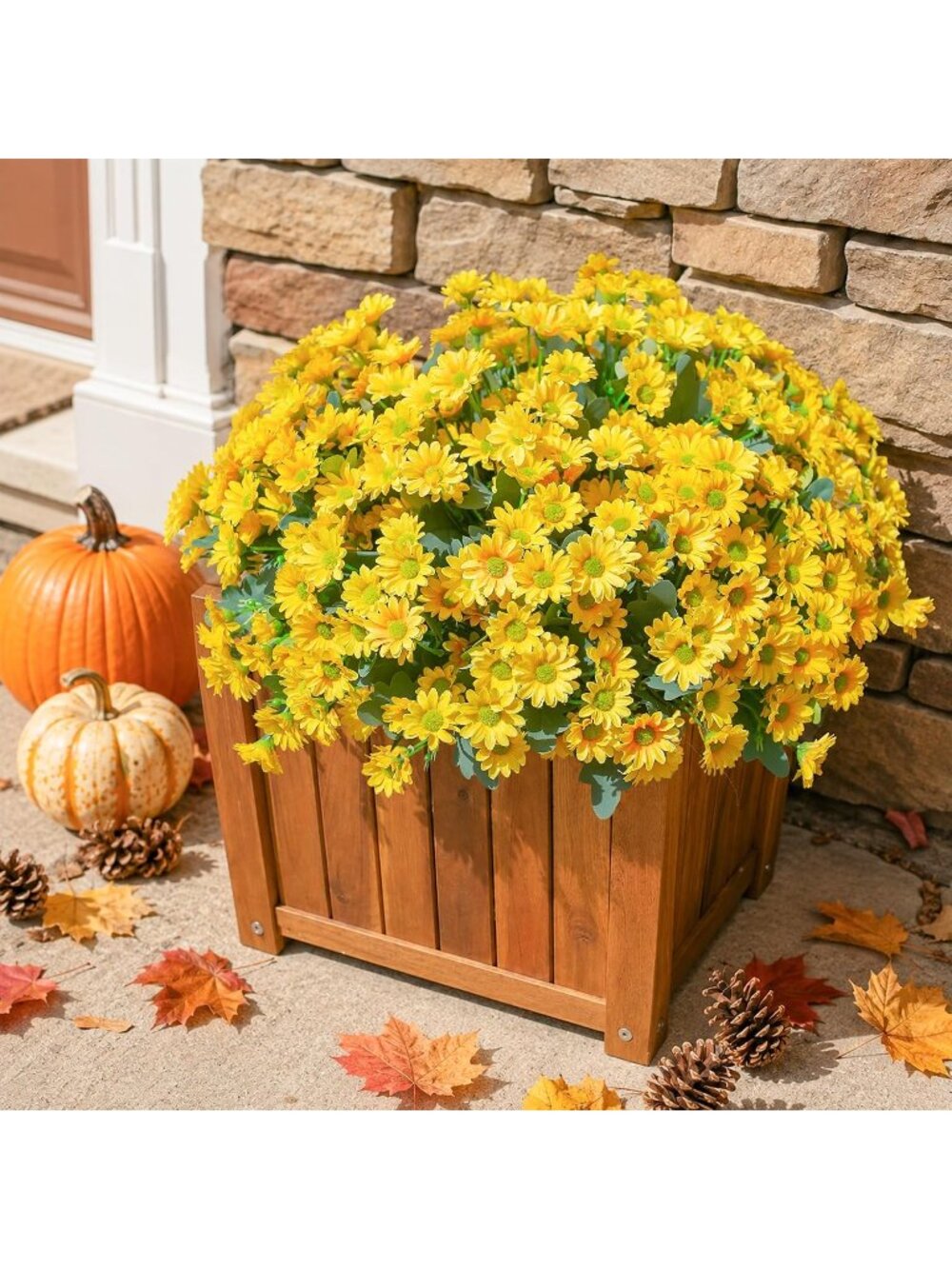 New Daisy Artificial Flowers for Outdoors Fall Autumn Decoration - Picture 2 of 6